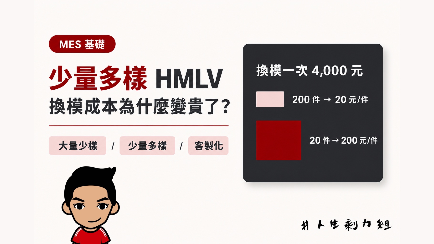 少量多樣是什麼?跟大量少樣、客製化生產差在哪(把換模成本一次算清楚)